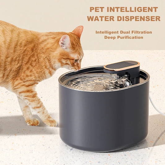 Automatic Cat Water Fountain with LED Light Ultra Silent Pet Drinking Water Fountain 3L USB Cats Electric Mute Pet Water Feeder